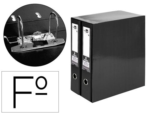 Modulo liderpapel 2 pastas folio 2 aneis mecanismo de alavanca 75mm preto , Liderpapel , 54540 , 8423473545403
